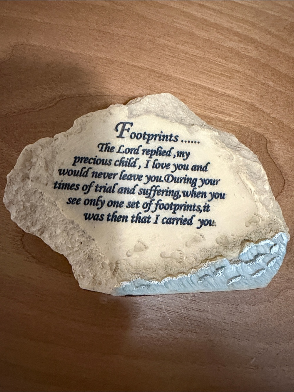 Footprints Sentiment Paper weight/ Decor